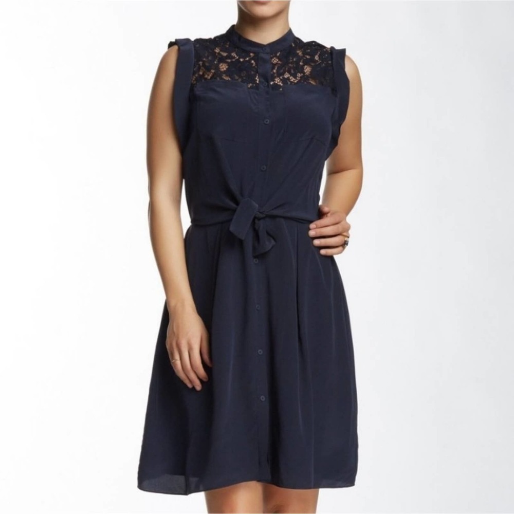 Rebecca Taylor silk and lace shirt dress, size 2